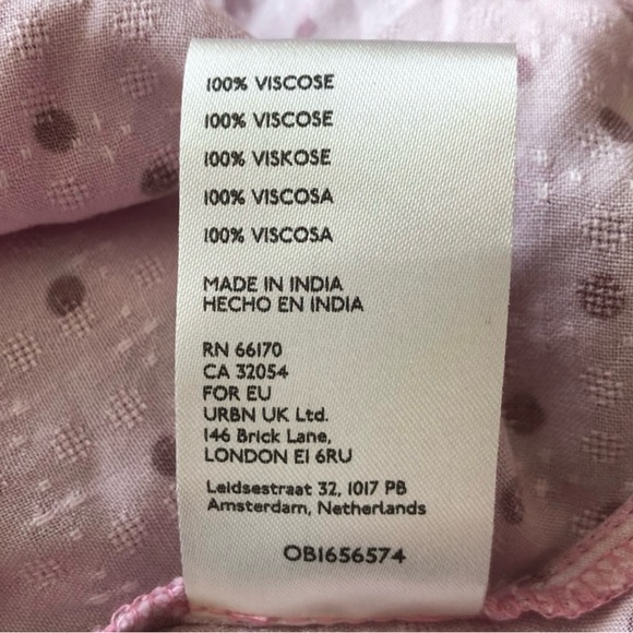 NWOT Maye Polka Dot Blouse. Size Large. Pink & Deep Purple Dots - Picture 8 of 9